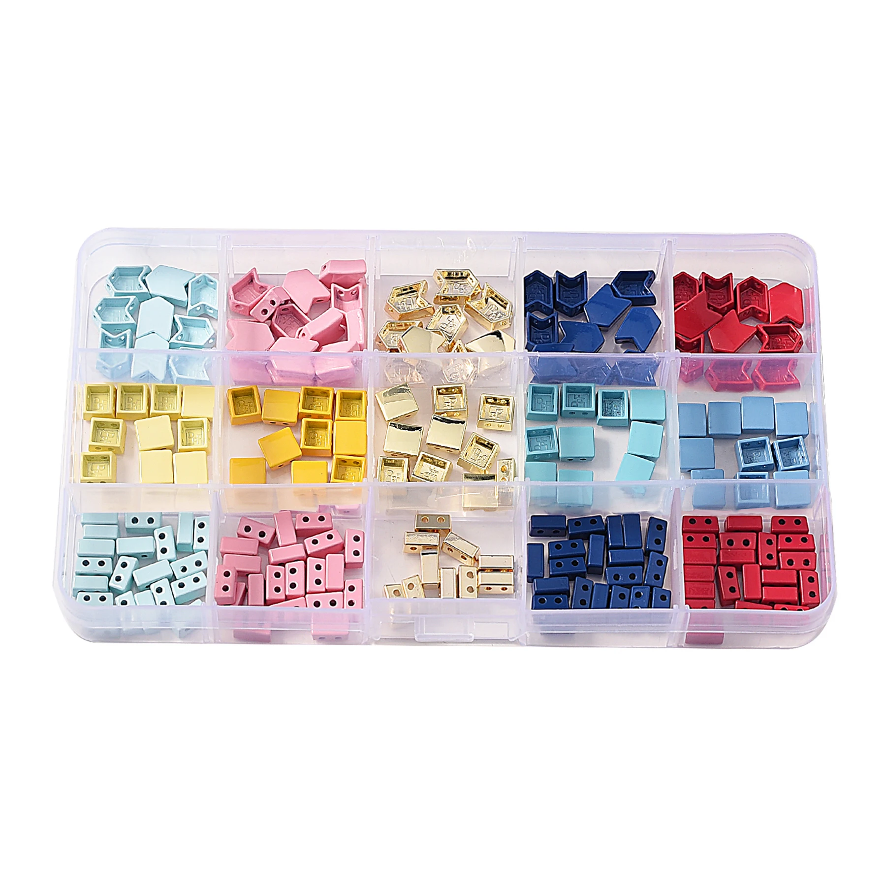 

Rainbow Arrow Tile Beads Enamel Square Tila Tiles Beed Set for Bracelet Jewelry Making Myiuki European Charm Beads for Girl