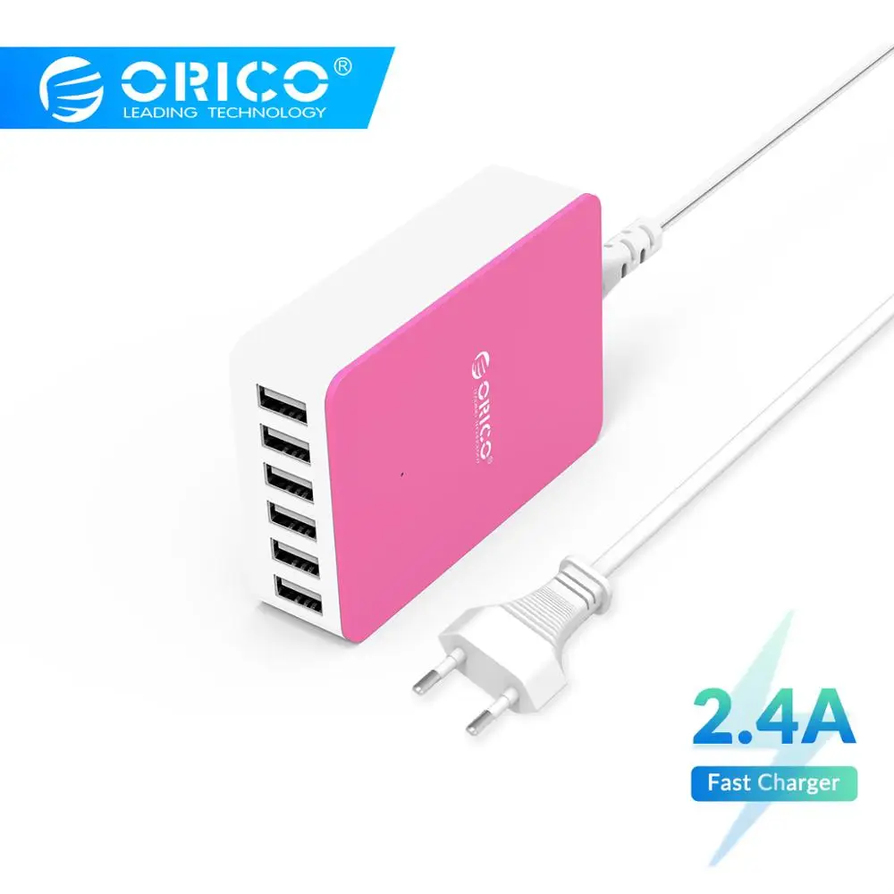ORICO CSA 6 портов USB быстрое зарядное устройство настольный адаптер питания зарядное устройство 5 в 2,4 А 50 Вт usb зарядка для Samgsung Xiaomi huawei iPhone