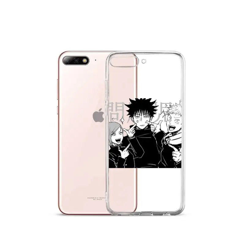 

Japanese Anime Jujutsu Kaisen Phone Case Transparent Clear for iPhone 11 12 mini pro XS MAX 7 8 6 6S Plus X 5S SE 2020 XR