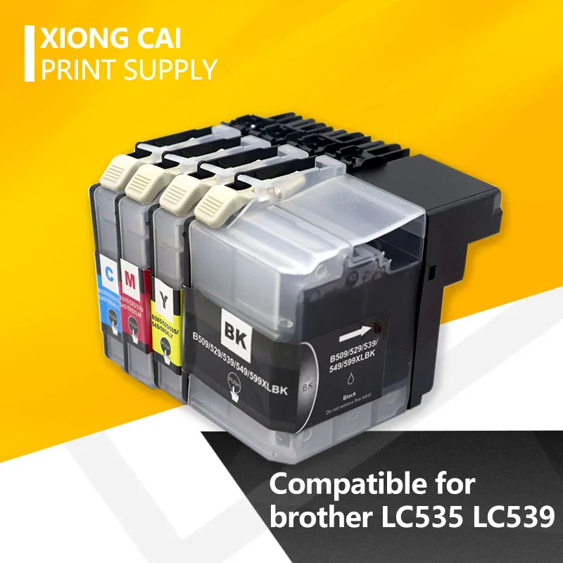 4 шт. совместимые картриджи с чернилами для брата LC539 LC535 LC539XL DCP J100 J105 MFC J200