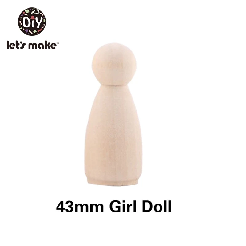 43mm girl 100 шт(35 мм, 43 мм, 55 мм, 65 мм) деревянные колышки для кукол ручной работы DIY деревянная пустая домашняя декоративная кукла для девочек и мальчиков незавершенные мини деревянные куклы - Цвет: 43mm girl