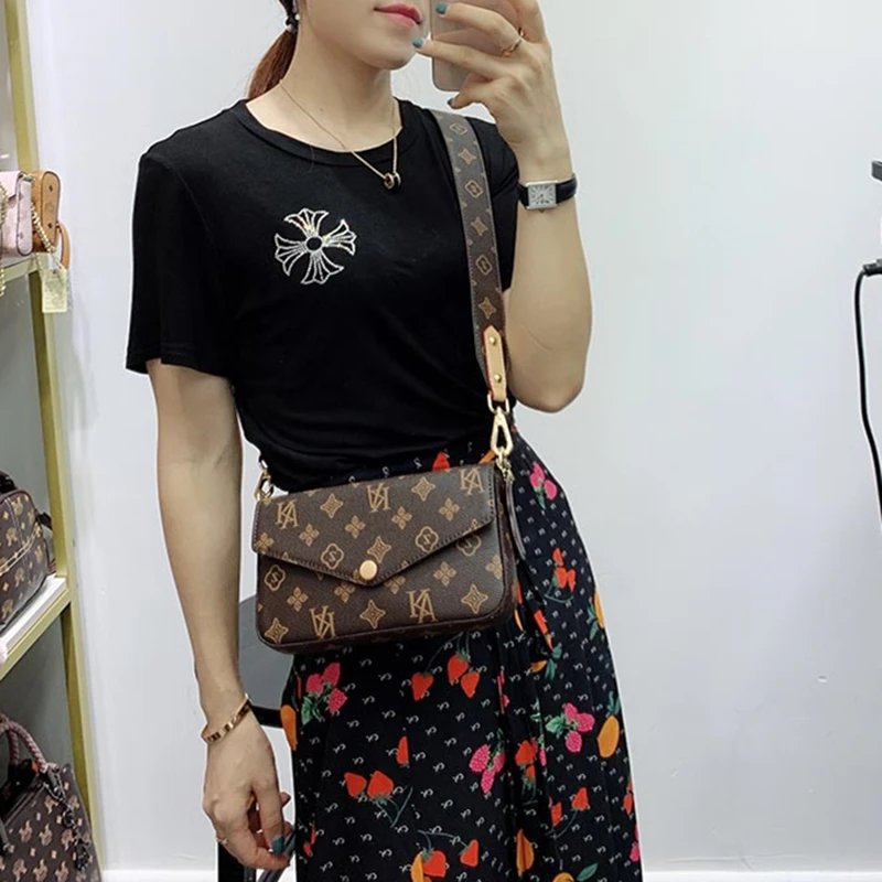 

Genuine Leather Flap Bags for Women 2021 New Designer Bags Luxury HandbagsLadies Shoulder Messenger Chain Bag Luis Vuitton Bolsa