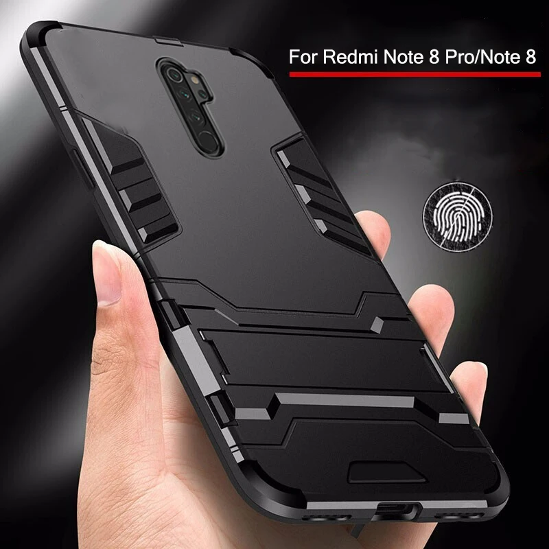 Чехол для Xiaomi Redmi Note 8 Pro гибридный армированный противоударный Прочный