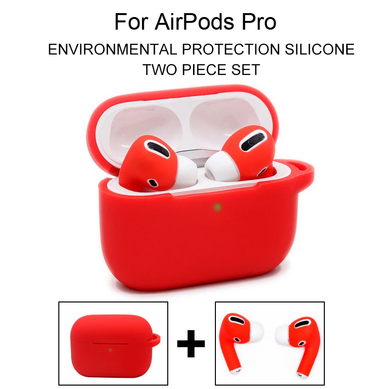 Мягкий силиконовый чехол для наушников Airpods Pro беспроводных Bluetooth защитный Air Pods -