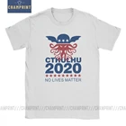 Футболка с надписью Call Of Cthulhu 2020, No Lives материалами, Мужская Подарочная одежда с Президентом США Трампом, футболка с круглым вырезом, 100% хлопковые футболки