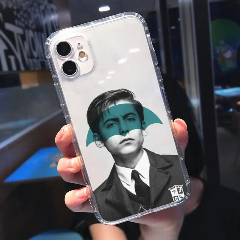 

Umbrella Academy Five Aidan Gallagher Phone Case Transparent for iPhone 11 12 mini pro XS MAX 8 7 6 6S Plus X 5S SE 2020 XR
