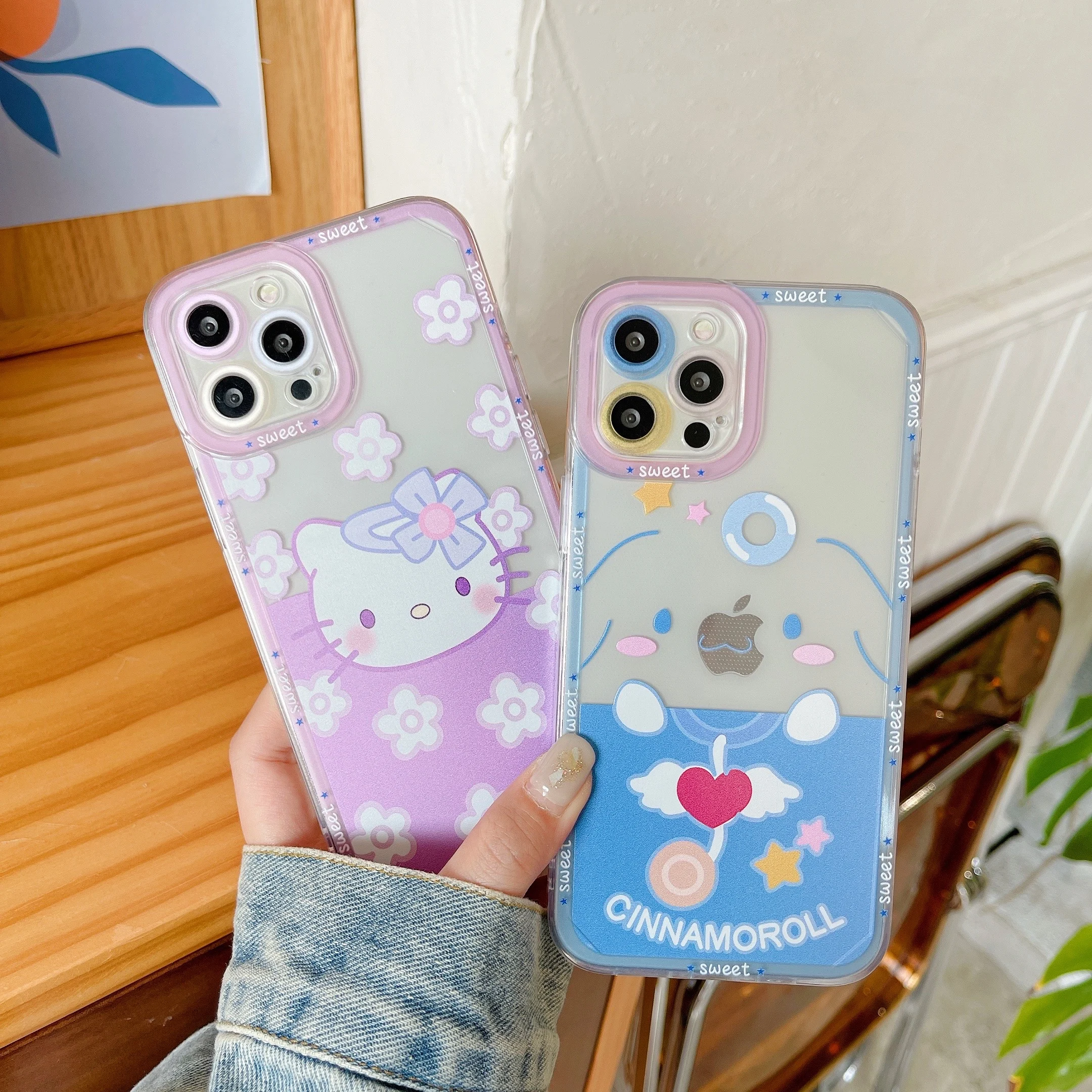 Чехол для телефона с милым пончиком сердечком милой камерой iPhone 13 11 Pro Max 12 X XS XR 7 8