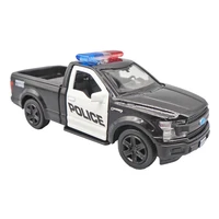 metal new alloy car model police car series ford f 150 pickup toy with pull back door openable box collect toy figures