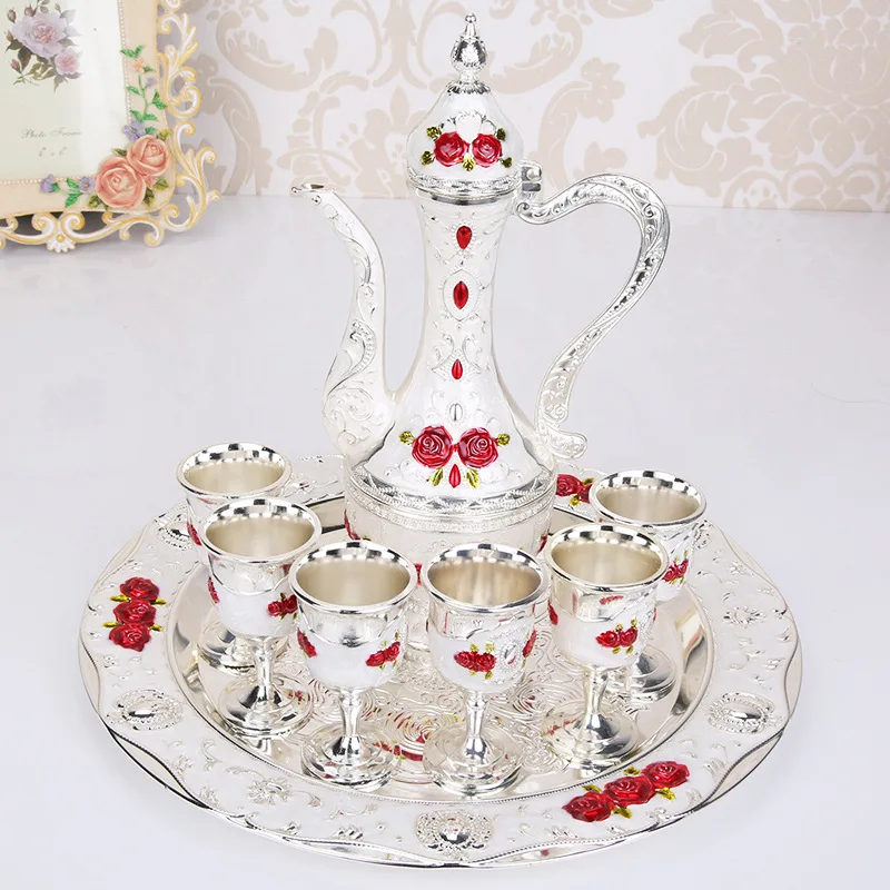 8 шт набор Европейский сплав Винтажный Золотой цвет винный свадебный бар