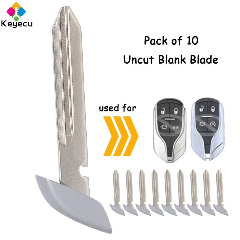 

KEYECU, 10 шт., умный ключ с дистанционным управлением, женское лезвие без надписей для четырехъядерного устройства 2012 2013 2014 2015 2016 2017 2018