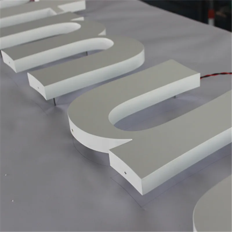 Окрашенная металлическая наружная подсветка Букв 3D из нержавеющей стали