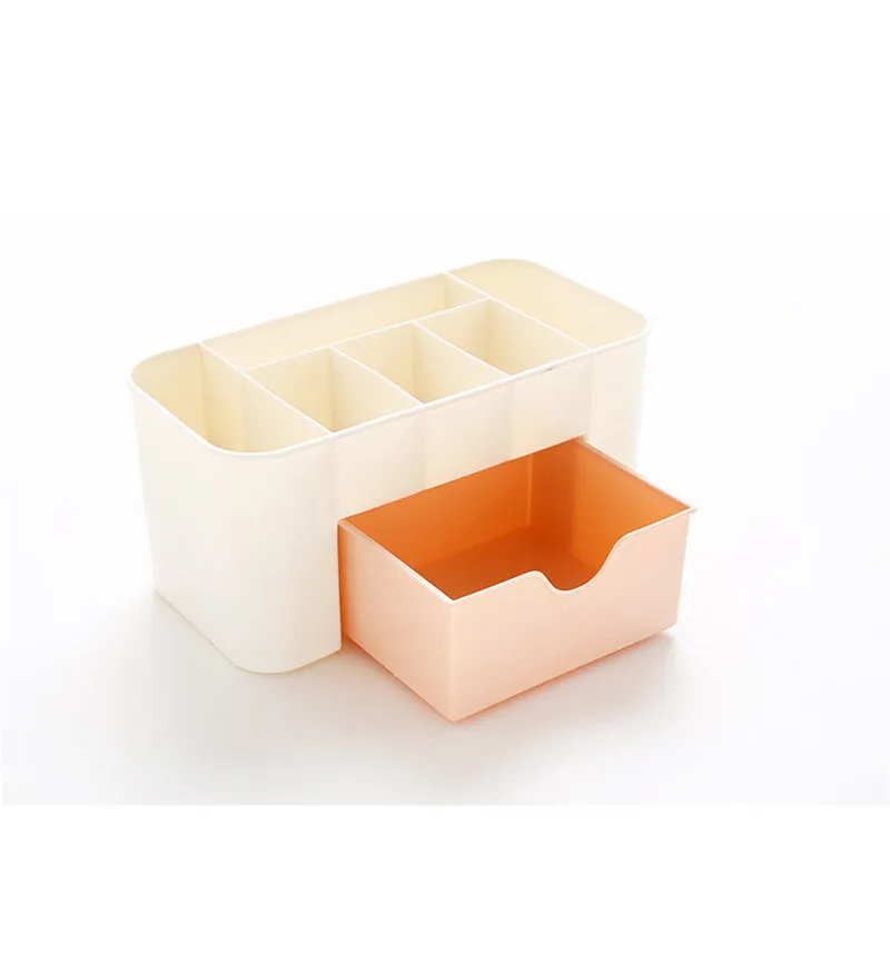 

Makeup-organizer Plastic Cosmetics Box Large Makeup Holder Nail-Polish Organizer Swabs-Holder Bathroom Storage Box