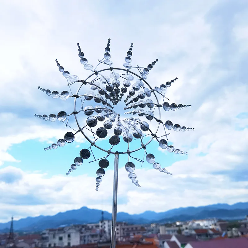 

2022 New Unique and Magical Metal Windmill Outdoor Dynamic Wind Spinners Wind Catchers Exotic Yard Patio Lawn Garden Decoration