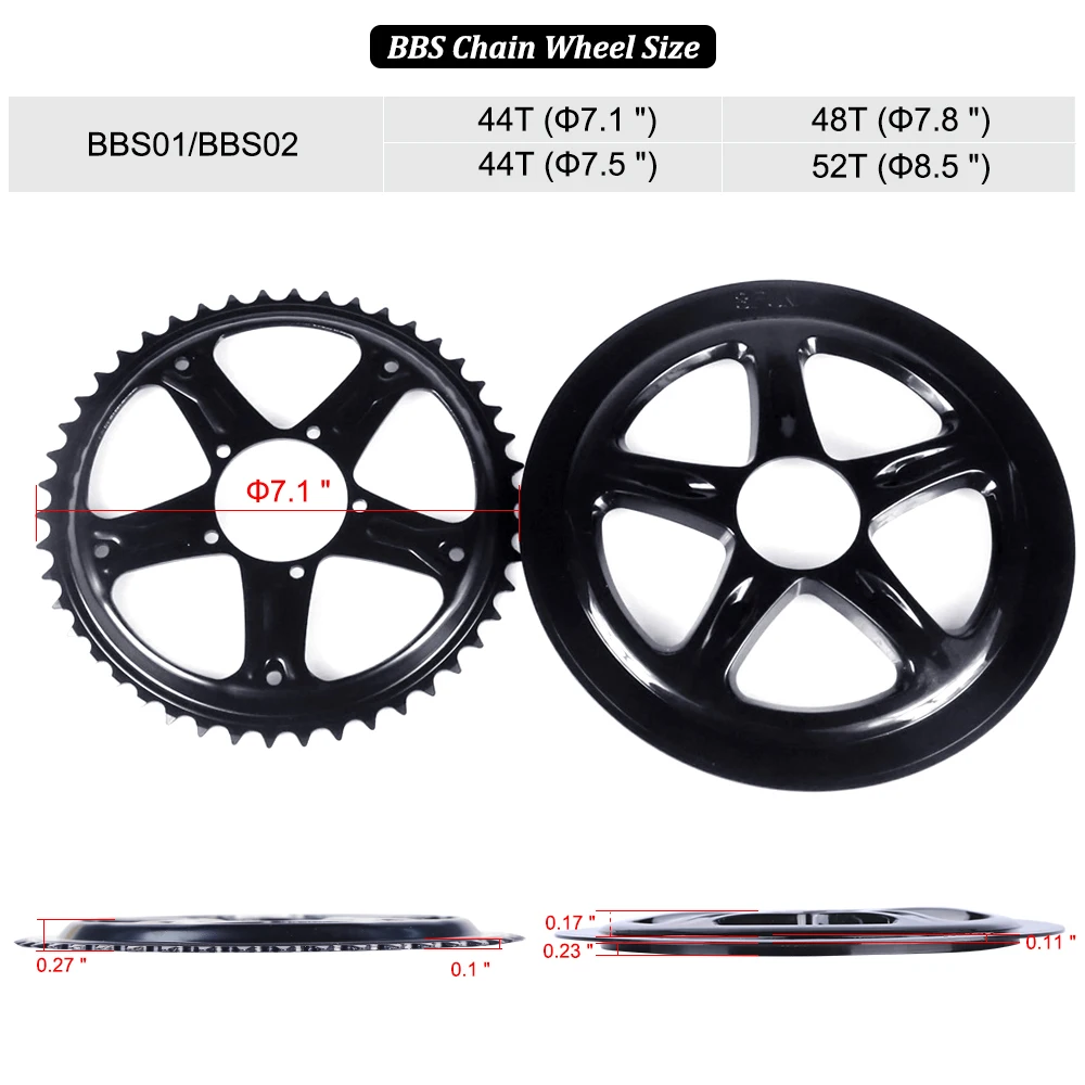 Bafang 48V 750W Средний двигатель e велосипед конверсионные наборы BBS02B Электрический 44T