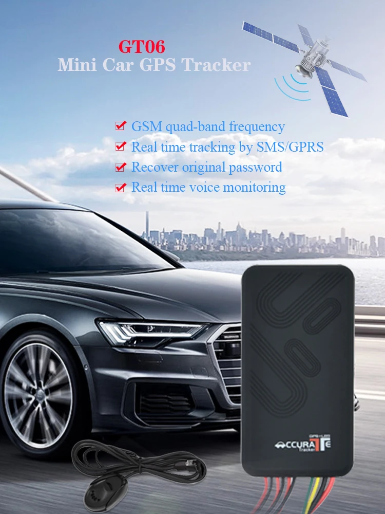 GT06 Мини Автомобильный gps трекер SMS GSM GPRS автомобиль онлайн система слежения монитор дистанционное управление сигнализация для мотоцикла+ микрофон