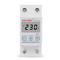 lcd display 40a 50a 63a 80a digital adjustable low high voltage protection circuit breaker with home surge protection