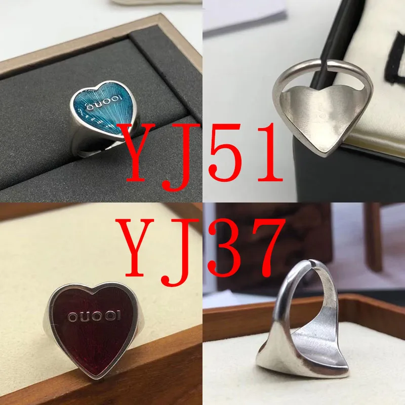 

2021 trend luxury brand jewelry heart ring for couples men and women unisex silver large rings set men's rings
