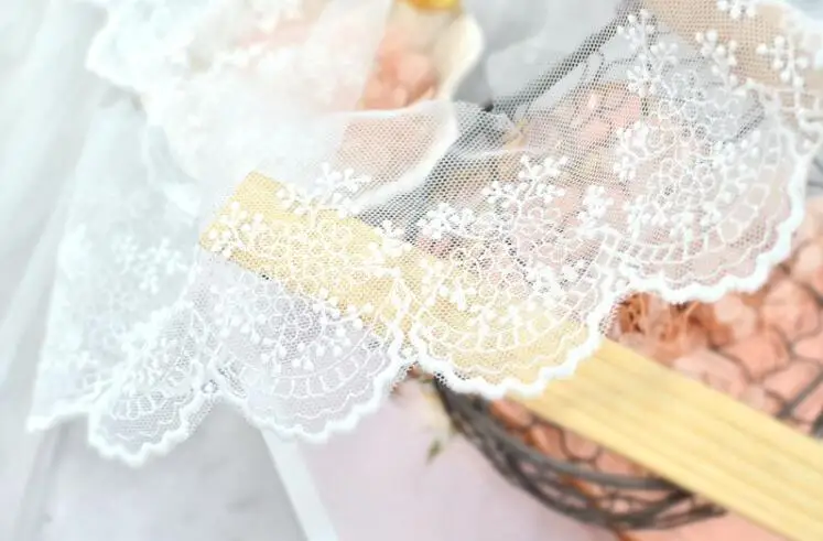 Кружевная тесьма с вышивкой из молочного шелка ширина 9 4 см 3 метра оптовая цена
