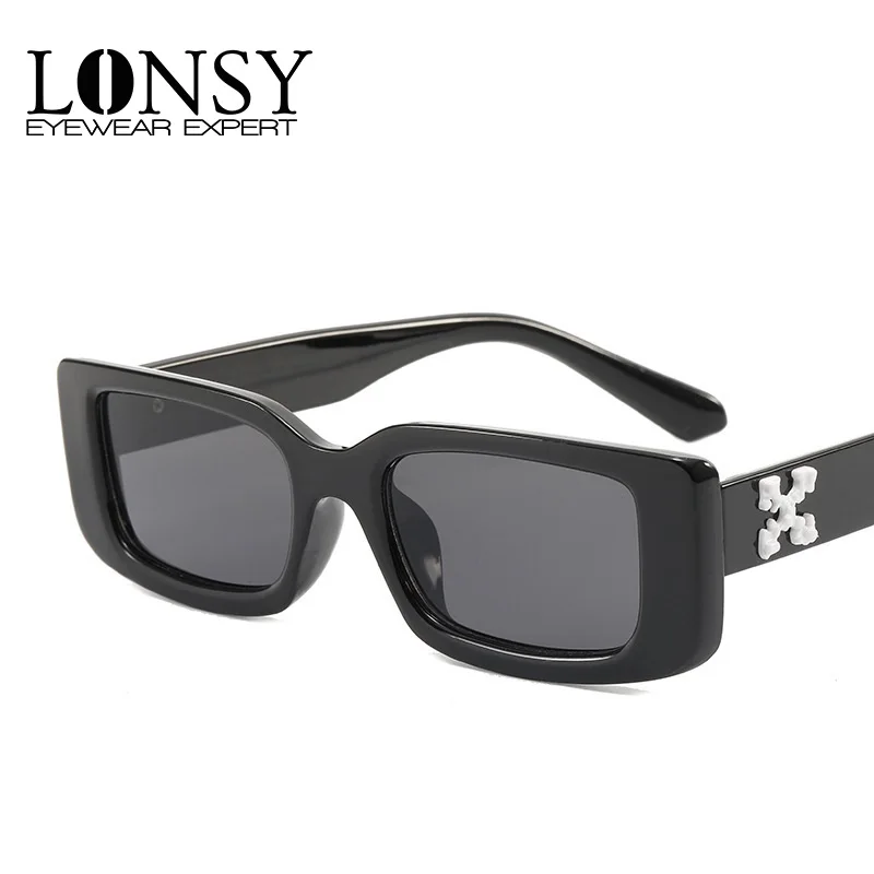 

LONSY Vintage Square Sunglasses Women Luxury Brand Retro Small Rectangle Black Sun Glasses Shades Female Goggle Oculos UV400