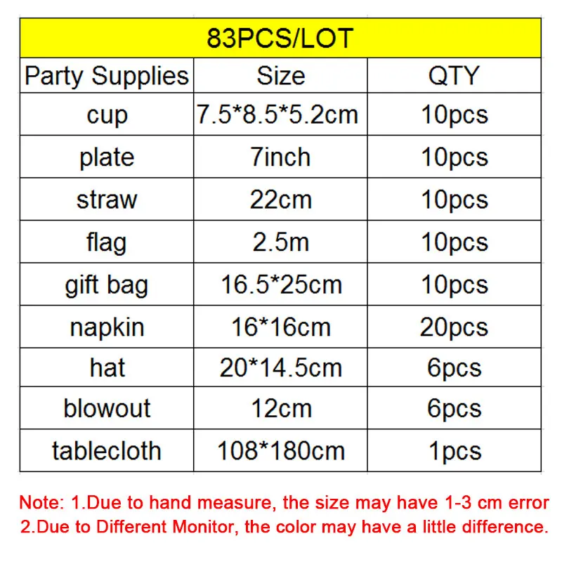 

83Pcs Disney Mickey Mouse Theme Kids Favor Birthday Pack Event Party Cups Plates Baby Shower Disposable Tableware Supplies Set