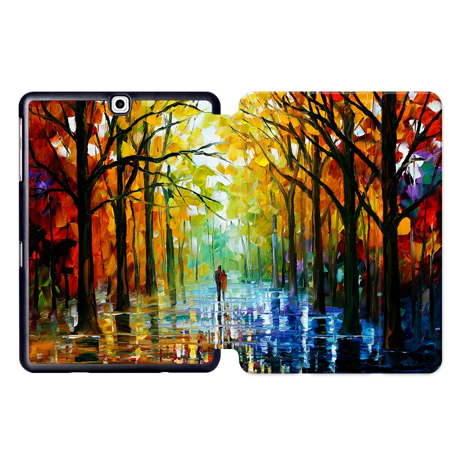 SS09 MTT чехол для планшета с масляным рисунком для samsung Galaxy S2 9,7 ''SM-T810 T813 T815 T819 складной магнитный защитный чехол из искусственной кожи с подставкой - Цвет: SS09