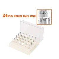 24pcsbox dental burs holder dental diamond burs drill high speed block alloy dentistry accessories autoclavable