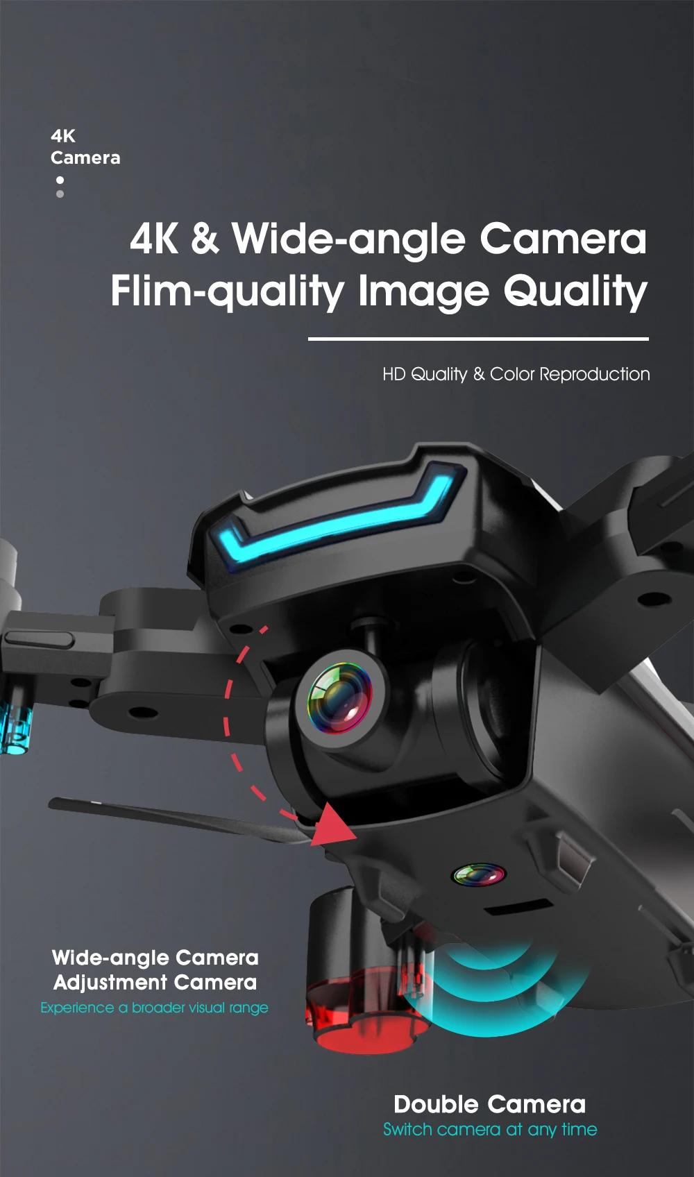 XD101Drone 4k HD камера Дрон 1080P wifi FPV Дрон видео живой Квадрокоптер высота держать Дрон с камерой RC вертолет Дрон игрушки