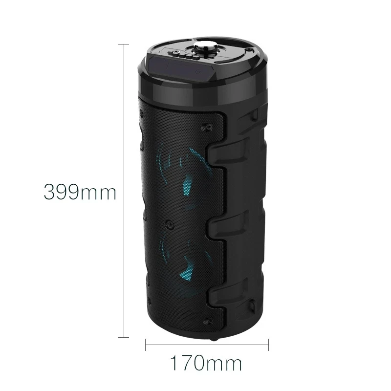 Портативный bluetooth динамик Cannon barrel мощный сабвуфер колонка с дистанционным