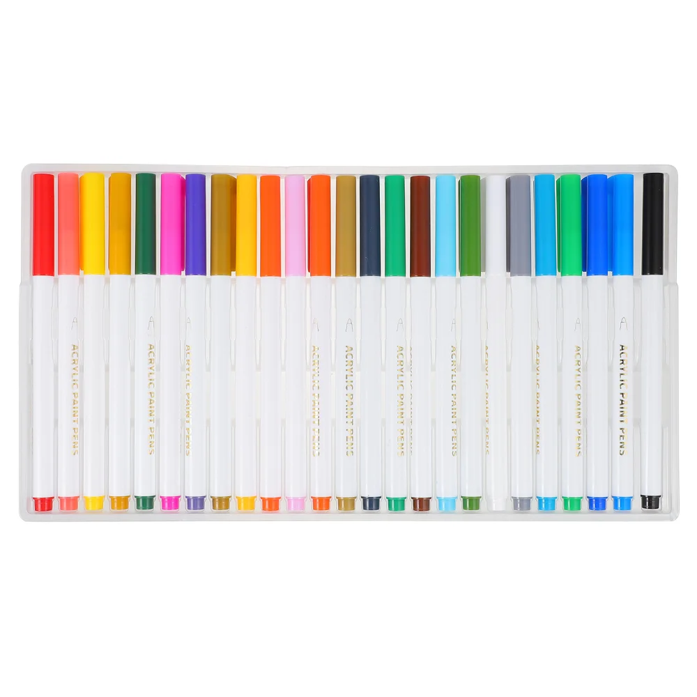 

25Pcs Acrylic Color Pens Durable Graffiti Pens Water-soluble Marking Pens