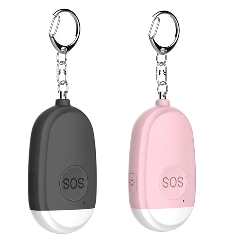 

B2RC 2 Pack Safe Sound Personal Alarm, 130dB Keychain, Safety Personal Alarms Siren -USB Rechargeable Emergency Devices LED for
