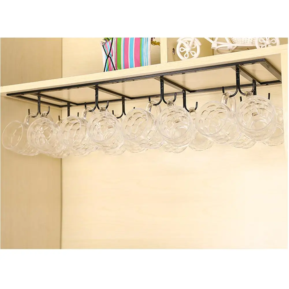 Железная подвесная стойка для хранения стеклянных кофейных чашек|Крючки и