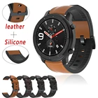 Ремешок из кожи и силикона для Xiaomi Amazfit GTR 42 47 мм, сменный Браслет для часов GT2 46 мм Huami Amazfit GTS