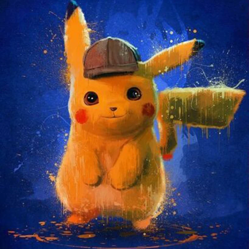 Алмазная вышивка Пикачу 5D алмазная живопись сделай сам полностью