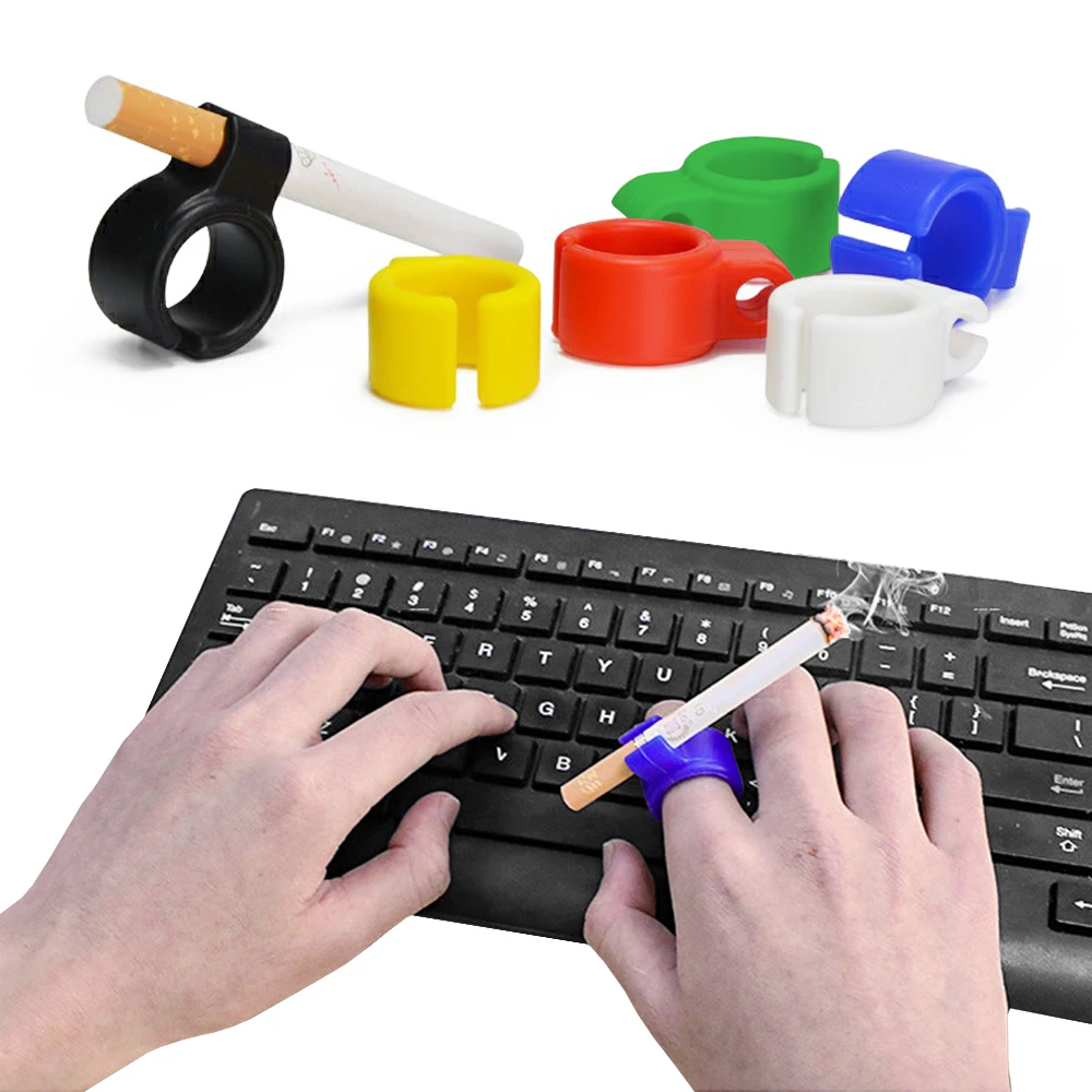 1 шт. держатель для сигарет Силиконовое кольцо на палец ручная стойка