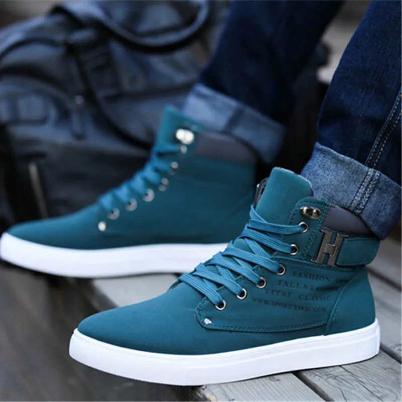 Men's Solid Skateboarding Shoes Spring Autumn Sports Shoe Warm Men Shoes Tenis Masculino Male Men's Sports Shoes Canvas