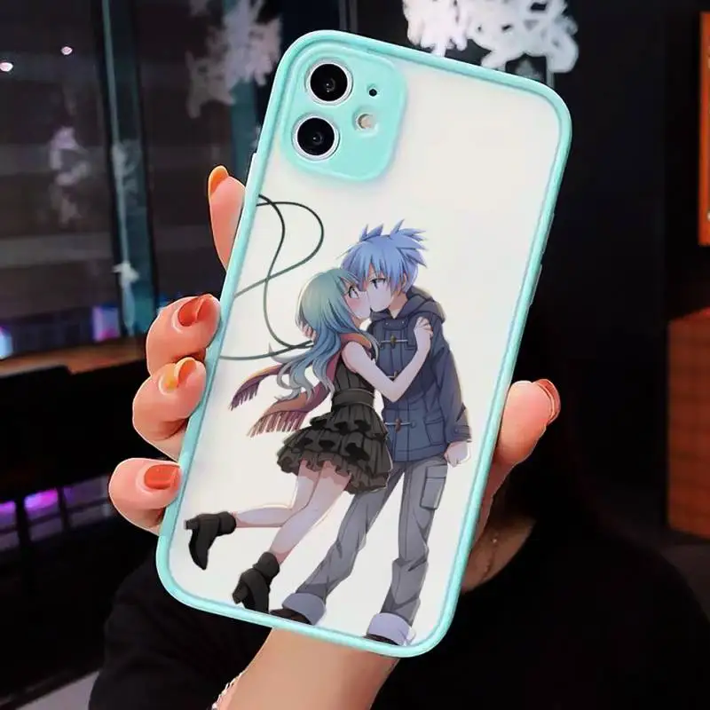 Чехол для телефона Assassination Classroom для iPhone 12 11 Mini Pro XR XS Max 7 8 Plus X, матовый прозрачный синий.