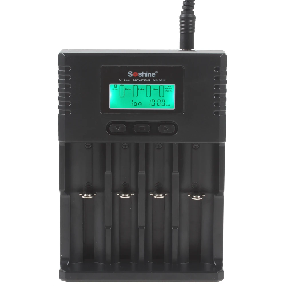 

Soshine H4 Universal LCD Charger for Li-ion/Ni-MH /LiFePO4 Batteries