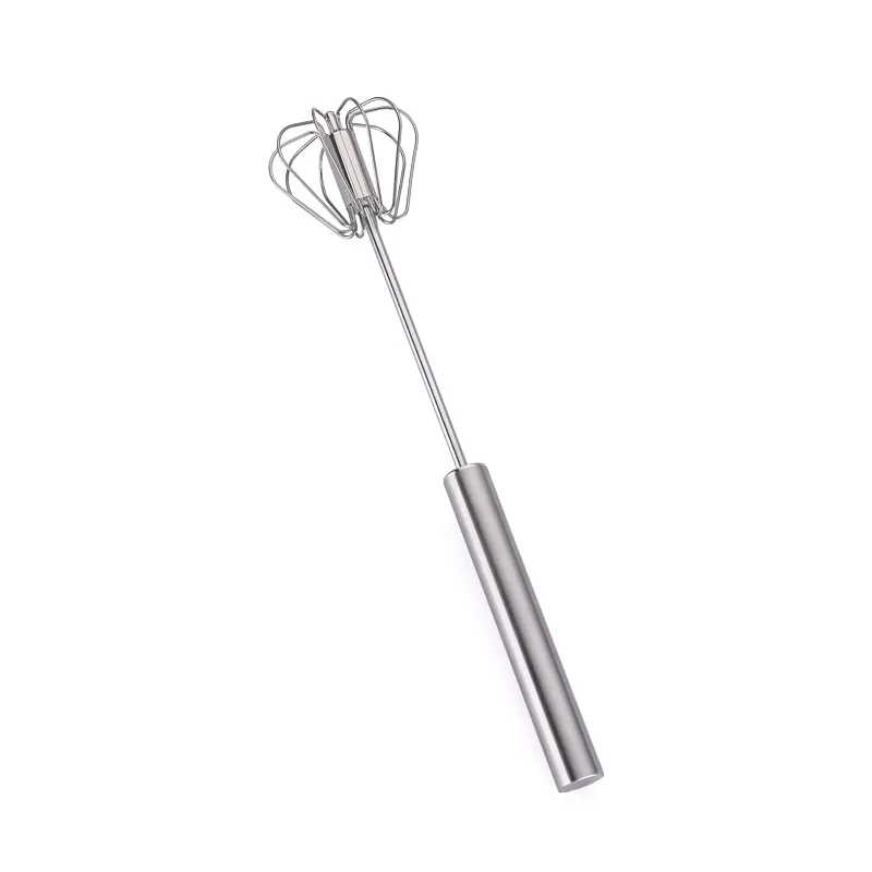 

3 Pcs Semi-automatic Egg Beater 304 Stainless Steel Egg Whisk Hand Mixer Self Turning Egg Stirrer Kitchen Accessories Egg Tools