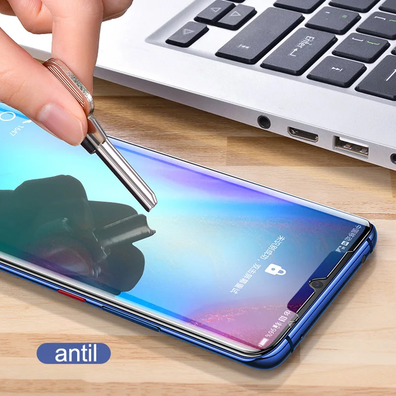 100D УФ Жидкий Клей закаленное стекло для Huawei P40 Pro P30 P20 Защита экрана Mate 30 20 Lite UV