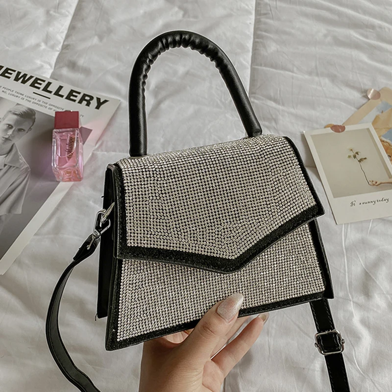 

Luxury Handbags Diamond Design Top Handle Flap Bags For Women Classic Pu Leather Crossbody Shoulder Bag Luxury Evening Clutches