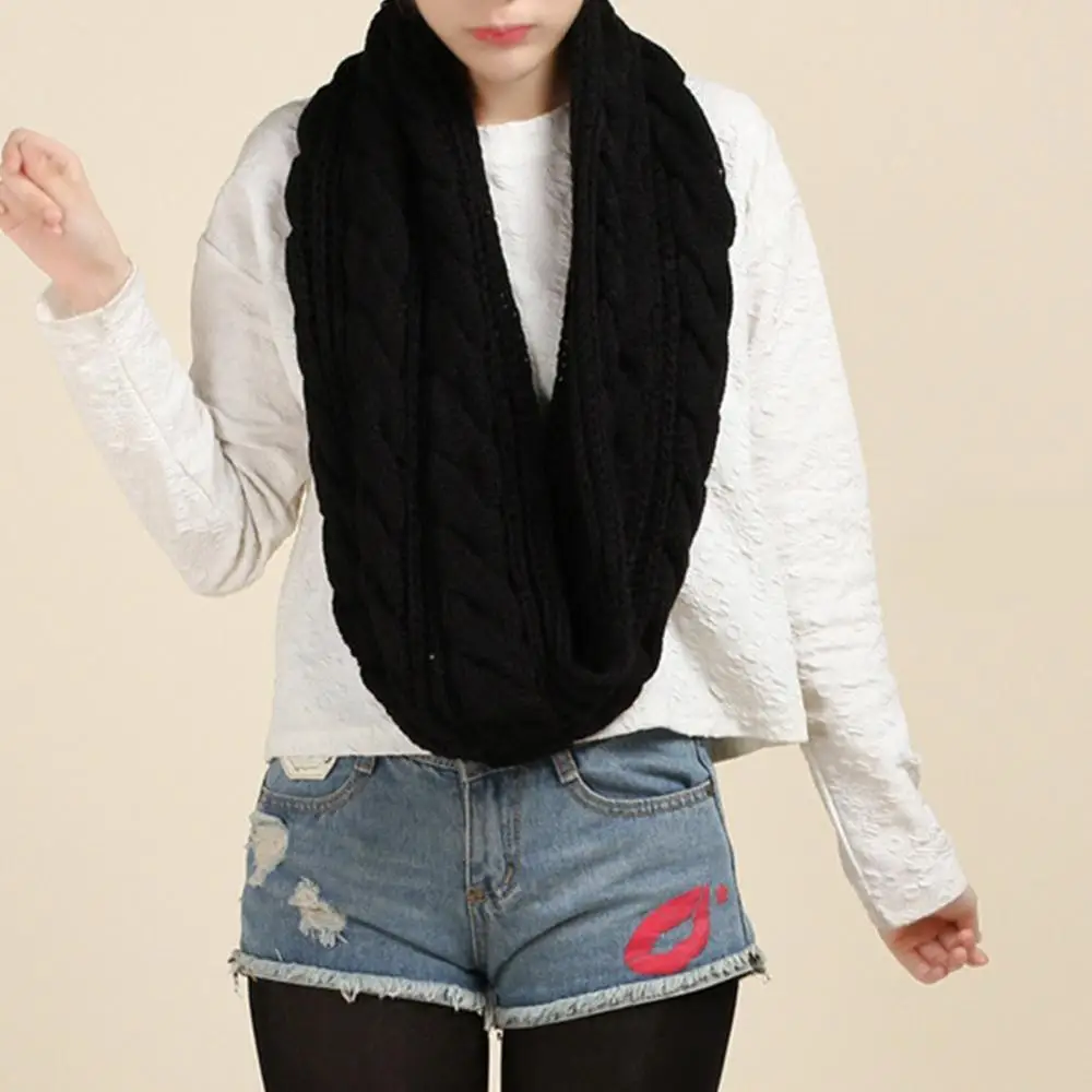 1 шт. модный теплый вязаный снуд шарф зимний женский кашемировый для женщин