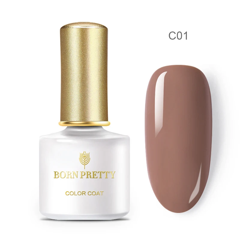 C01 BORN PRETTY чистый цветной гель для ногтей, лак для ногтей, цветной лак для ногтей, отмачиваемый УФ светодиодный Гель-лак, базовое верхнее покрытие, 6 мл для маникюра своими руками - Цвет: C01