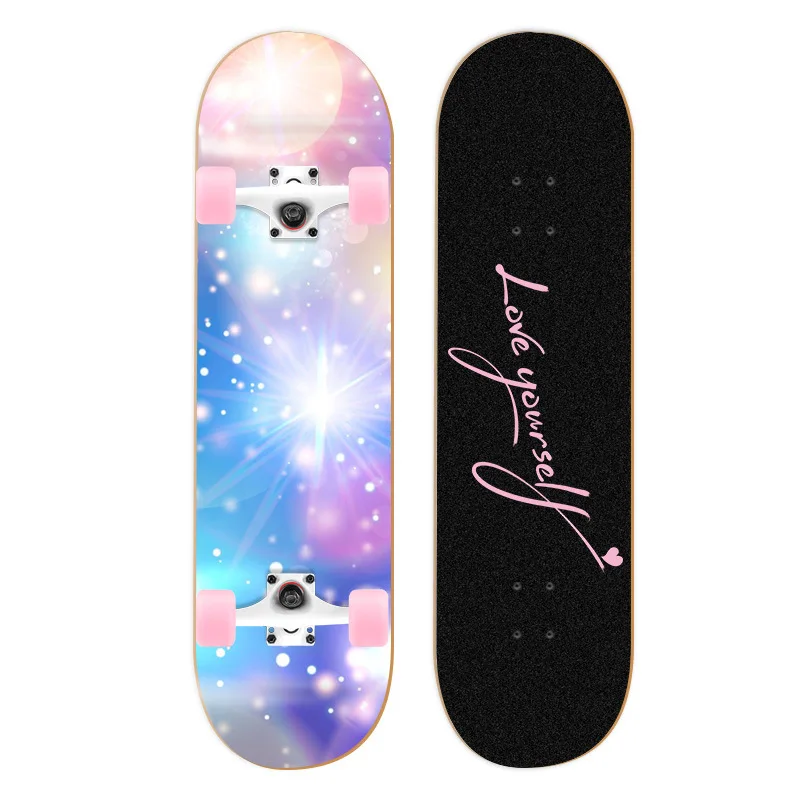 

Skateboards for Girls Boys Beginners, 31" x 8" Complete Standard Skateboard for Teens & Adults, 7 Layer Canadian Maple Double11