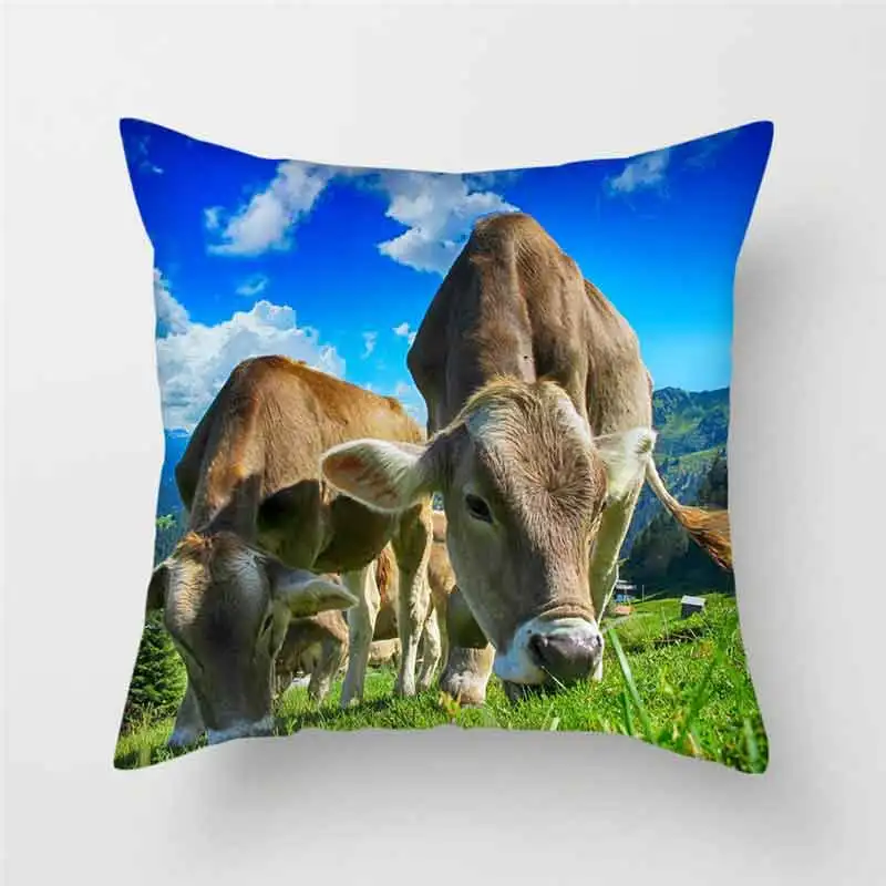 Fuwatacchi испанский бой быков Пледы Подушки крышка Корова чехол для подушки с