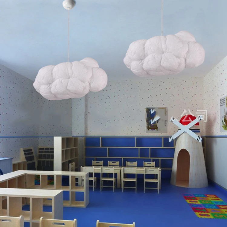 

7 colorful lightning cloud light factory engineering custom chandeliers for bar restaurant kindergarten clothing shop hotel