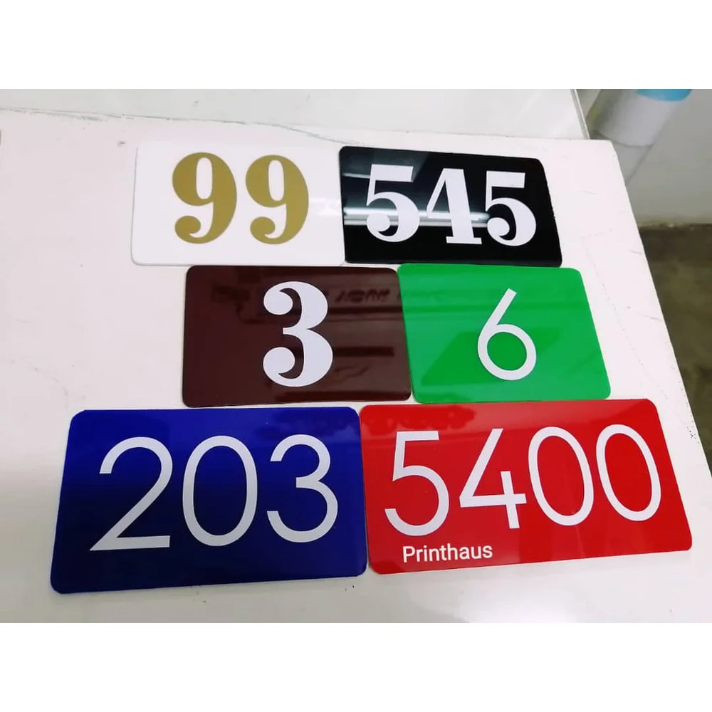 

Customized High Quality Acrylic House Number Sign Plate with Number Sticker