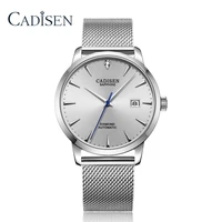 new cadisen design real diamond mechanical watches for men stainless steel automatic watch men miyota 9015 waterproof clocks man