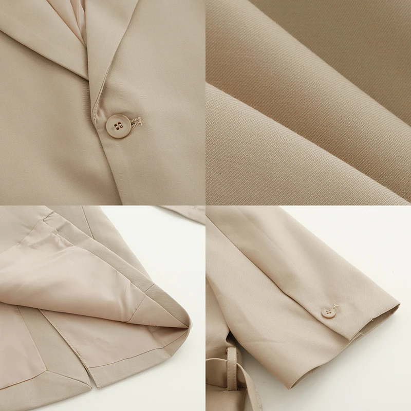 

IEFB Summer Short Sleeve Suit Coat Men's Loose Korean Handsome Casual Trend Bandage Waist Notched Collar Khaki Blazer 9Y7089