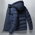 2021 зимнее мужское пуховое пальто с капюшоном, Стеганое теплое водонепроницаемое пальто на кулиске, мужская куртка
