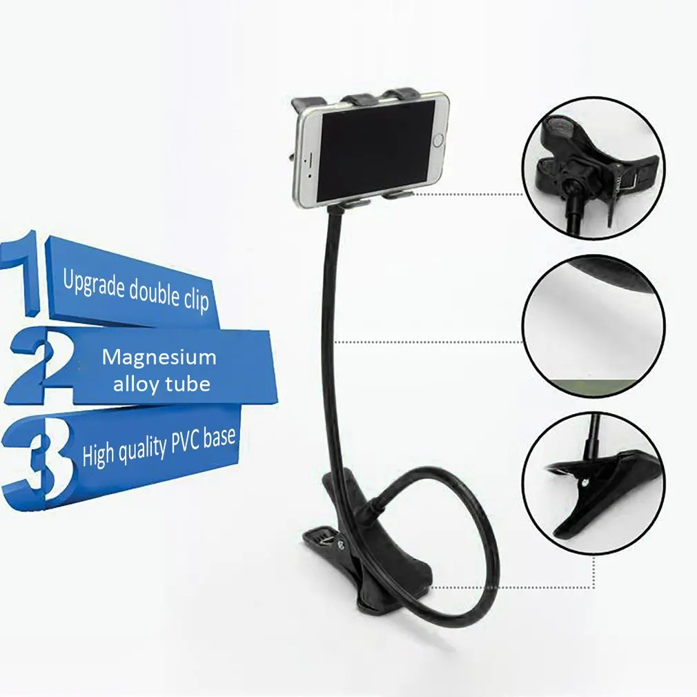 universal mobile phone holder flexible clip lazy holder home bed desktop mount bracket smartphone stand for cellphone support free global shipping